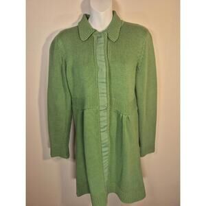 Boden Cardigan Womens Size 12 Kelly Green St Malo Coatigan Peplum Preppy Y2K